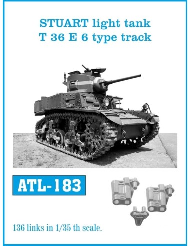 Tracks for STUART light tank T 36 E 6 type track 