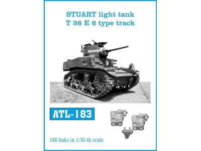 Tracks for STUART light tank T 36 E 6 type track 