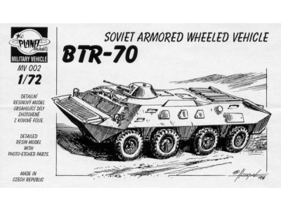 BTR-70 Arm. Vehicle, 4 Achser 18 Resin, Fotoätzteile. 