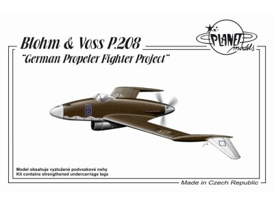 Blohm Voss P.208 German Propeler Fighter Project 