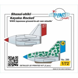 Shusui-shiki Kayaku Rocket ‘WWII Japanese ground-to-air ram missile’ 2 pcs 1/72 