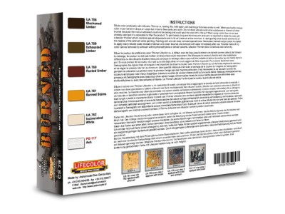 Burned Matt Colours high pigment content 