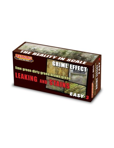 Leaking and stains lime-dirty-brown gree 