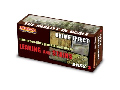 Leaking and stains lime-dirty-brown gree 