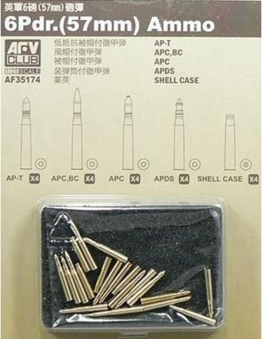 20 Pdr ammo (57mm) 20 assorted pcs. 