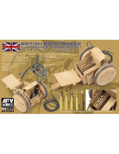 WW2 British Rota trailer W/2 Pounder Amm 