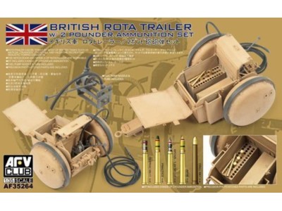 WW2 British Rota trailer W/2 Pounder Amm 