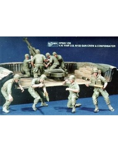 V.N. War U.S. M102 Gun Crew & Compensat. 