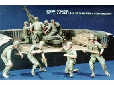 V.N. War U.S. M102 Gun Crew & Compensat. 