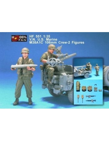 V.N. U.S. Marine M38A1C 106mm Crew-2 Fig 