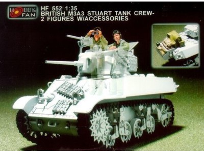 Brit. M3A3 Stuart tank crew- 2F. w/Acc. 