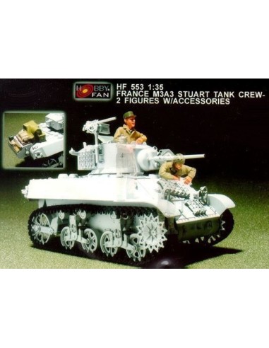 France M3A3 Stuart Tank crew/2fig.w/acc. 