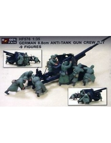 Germ. 8.8cm Anti-Tank Gun Crew Set (9Fig 