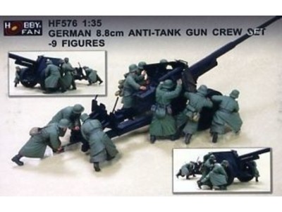 Germ. 8.8cm Anti-Tank Gun Crew Set (9Fig 