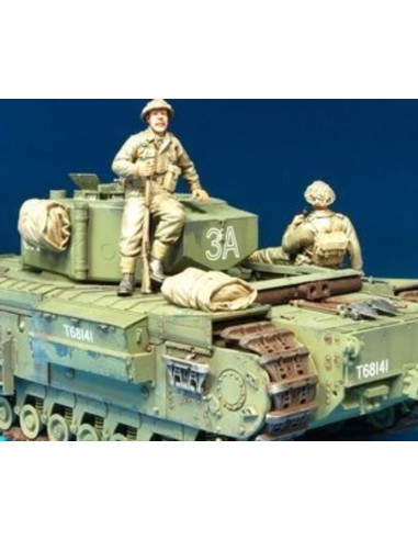 Brit. Infan. riding w/Churchill Tank /2F 
