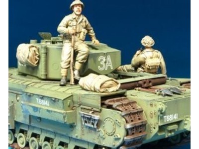 Brit. Infan. riding w/Churchill Tank /2F 
