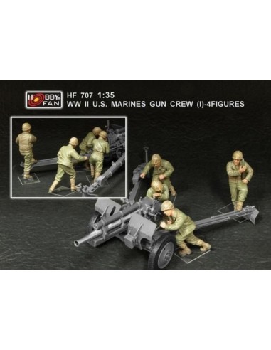 WWII U.S. Marines gun crew(set 1 4 fig.) 
