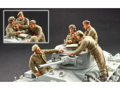 British Valentine tank crew 4 resin fig. 