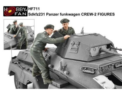 Sdkfz231 Panzer Funkwagen Crew 2 Figuren 