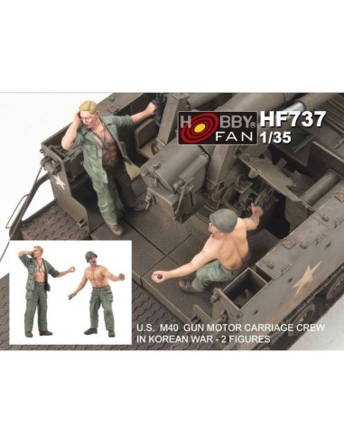U.S.M40 Gun Motor Carriage crew i.Korean war (2 figures) 