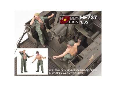 U.S.M40 Gun Motor Carriage crew i.Korean war (2 figures) 