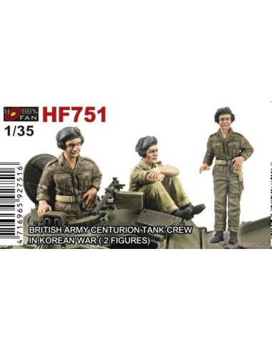 BRITISH ARMY CENTRURION TANK CREW IN KOREAN WAR-2 FIGURES 