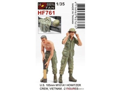 U.S. 105mm M101A1 howitzer crew of vietnam war-2 Figures 