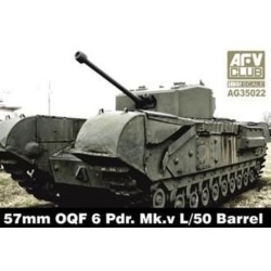 57mm OQF 6 Prd. Mk.V L/50 Barrel 