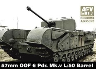 57mm OQF 6 Prd. Mk.V L/50 Barrel 