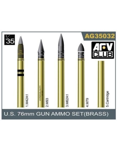 76mm gun ammo brass set 