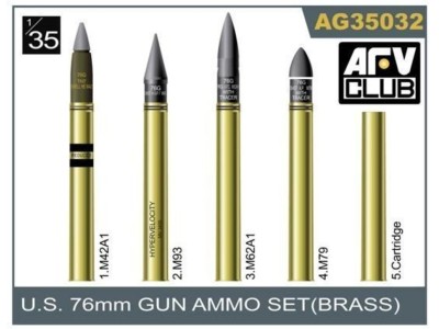 76mm gun ammo brass set 