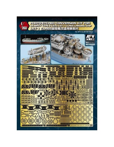 Photo-Etched conversion set for US Navy Type 2 LST-1 Class 