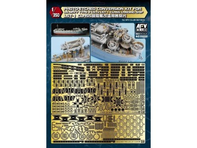 Photo-Etched conversion set for US Navy Type 2 LST-1 Class 