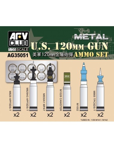 US M1A1/M1A2 M256 120mm Ammo set(Aluminum) 
