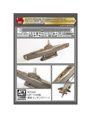 Photo-Etched Conversion KIT FOR GERMAN WWII Type XXI Submarine 