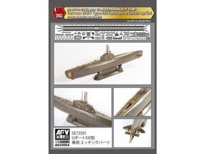 Photo-Etched Conversion KIT FOR GERMAN WWII Type XXI Submarine 