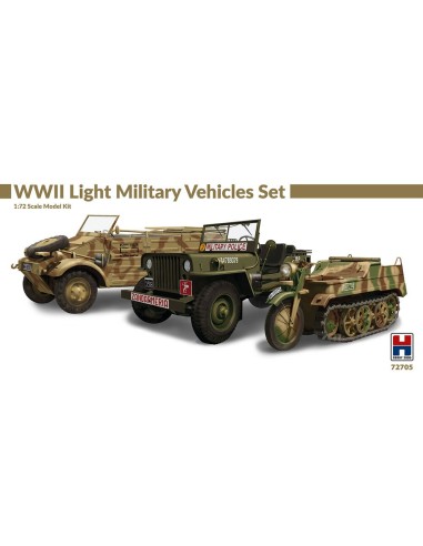 WWII Light Military Vehicles Set 