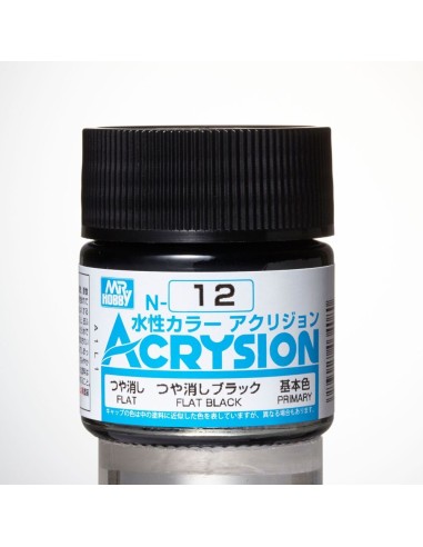 Mr Hobby -Gunze Acrysion (10 ml) Flat Black 