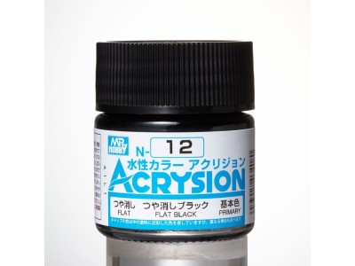 Mr Hobby -Gunze Acrysion (10 ml) Flat Black 