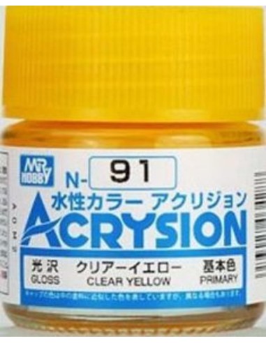 Mr Hobby -Gunze Acrysion (10 ml) Clear Yellow 