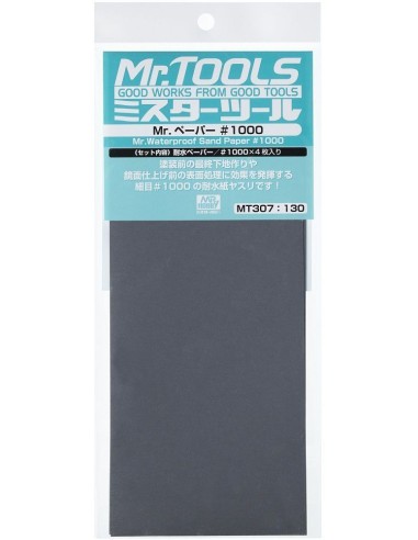 Mr Hobby -Gunze Mr. Waterproof Sand Paper #1000 x 4 Sheets 