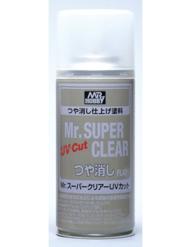 Mr Hobby -Gunze Mr. Super Clear UV Cut Flat Spray (170 ml) 