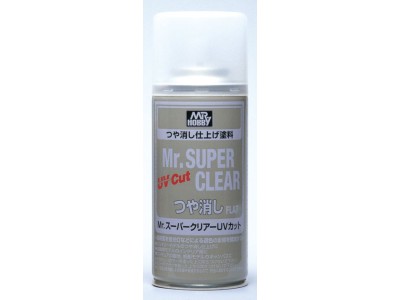 Mr Hobby -Gunze Mr. Super Clear UV Cut Flat Spray (170 ml) 