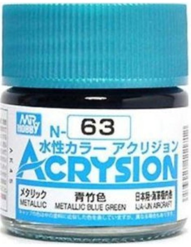 Mr Hobby -Gunze Acrysion (10 ml) Metallic Blue Green 