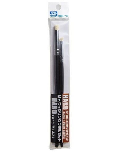 Mr Hobby -Gunze Mr. Weathering Brush Set Hard 