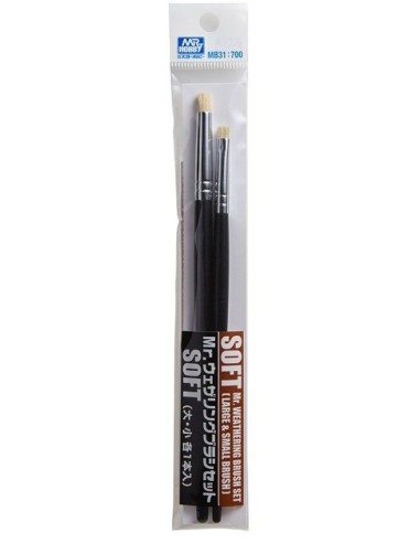 Mr Hobby -Gunze Mr. Weathering Brush Set Soft 