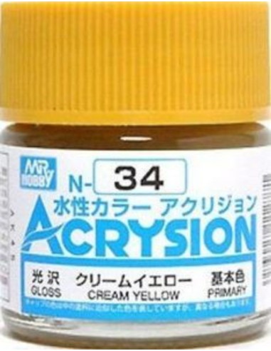 Mr Hobby -Gunze Acrysion (10 ml) Cream Yellow 