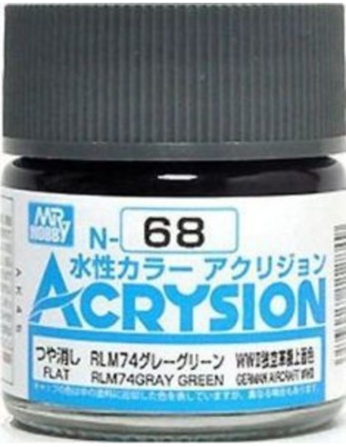 Mr Hobby -Gunze Acrysion (10 ml) RLM74 Gray Green 