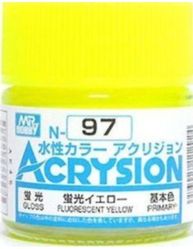 Mr Hobby -Gunze Acrysion (10 ml) Fluorescent Yellow 