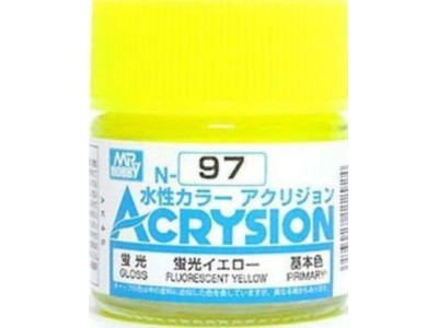 Mr Hobby -Gunze Acrysion (10 ml) Fluorescent Yellow 